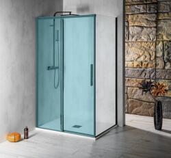 POLYSAN Altis Line Black perete de duș 80 cm negru mat/sticla transparentă AL5912B (AL5912B)
