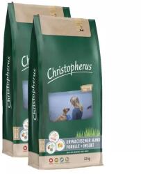 Christopherus Dog Adult Grain Free Pisztráng és rovar Small & medium 2x12kg - grandopet