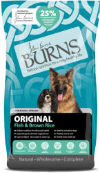 Burns 2x12kg Burns Adult & Senior Original hal & barna rizs száraz kutyatáp
