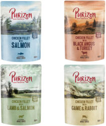 Purizon 12x300g Purizon Adult Lazac nedves kutyatáp Vegyes csomag 4 változattal