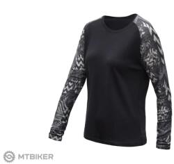 Sensor Érzékelő MERINO BLEND IMPRESS női póló, fekete/zebra (S)