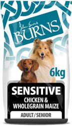 Burns 2x6kg Burns Adult & Senior Sensitive - Csirke és teljes kiőrlésű kukorica száraz kutyatáp