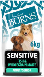 Burns 2x6kg Burns Adult & Senior Sensitive hal & teljes kiőrlésű kukorica száraz kutyatáp