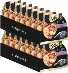 Sheba 16x60g Sheba finom filék csirke & garnéla nedves macskatáp