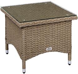 STILISTA Masă pliabilă Polyrattan, 50 x 50 cm, crem (30050252)