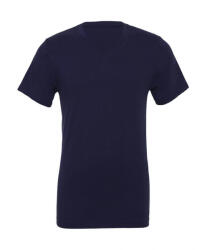 Bella Canvas Uniszex rövid ujjú póló Bella Canvas Unisex Jersey V-Neck T-Shirt S, Sötétkék (navy)