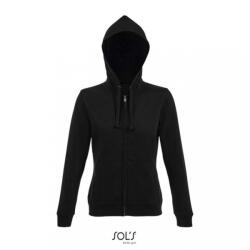 SOL'S Női kapucnis pulóver SOL'S SO03106 Sol'S Spike Women - Zip Hoodie -M, Black