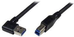 StarTech USB3SAB1 mRA USB 3.0 A - B "L" Adatkábel - 1 m, Fekete