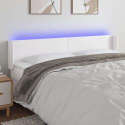 vidaXL LED-es Fejtámla - Fehér Műbőr - 203cm (3123065)