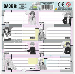  BackUp Anime Füzetcímke - 8 db/ív - Többféle (DFM-NNZB6A02)