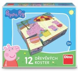 Dino Дървени лицензионни кубчета Peppa Pig - 12 кубчета (641402)