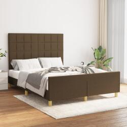 vidaXL sötétbarna szövet ágykeret matrac nélkül 140 x 200 cm (3125060)
