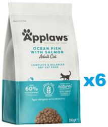 Applaws Adult ocean fish and salmon 2, 1 kg (6x350 g) óceáni hal lazaccal felnőtt macskáknak