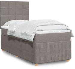 vidaXL tópszínű szövet rugós ágy matraccal 100 x 200 cm (3291971)