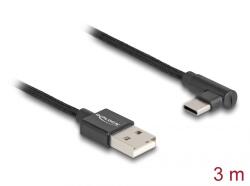 Delock 80033 USB kábel USB 2.0 3 M USB A USB C Fekete (80033)