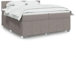 vidaXL tópszínű szövet rugós ágy matraccal 200 x 200 cm (3289479)