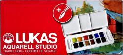 Lukas Aquarell Studio Travel Box Set de vopsele acuarela 12 buc (<![CDATA[768550000]]>)