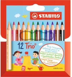 STABILO Trio vastag rövid 12db-os színes ceruza készlet (205/12-01)