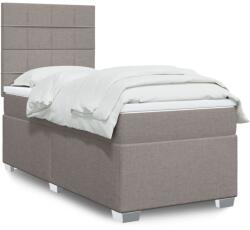 vidaXL tópszínű szövet rugós ágy matraccal 100 x 200 cm (3292703)
