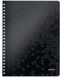Leitz Wow A4 kockás fekete spirálfüzet (46380095) (46380095)