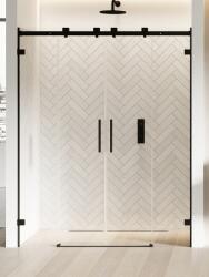 NEW TRENDY Softi X Black zuhanyajtók 140 cm tolható fekete matt/átlátszó üveg EXK-5370 (EXK5370)