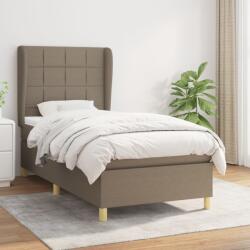 vidaXL tópszínű szövet rugós ágy matraccal 100 x 200 cm (3128505)