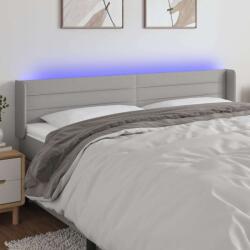vidaXL LED Ágyfejtámla - Szövet - 163cm (3123382)