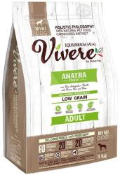 Vivere LOW-GRAIN DOG MINI Adult Duck 3 kg - falatozoo