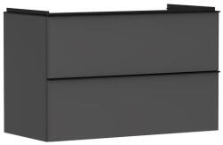 Hansgrohe Xelu Q Mosdószekrény mosdóhoz 980/475 két fiókkal, matt fekete fogantyú/matt szürke gyémánt 54032670 (54032670)