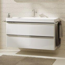 Hansgrohe Xelu Q Mosdószekrény mosdóhoz 1180/475 két fiókkal, króm fogantyú/magasfényű fehér 54035000 (54035000)
