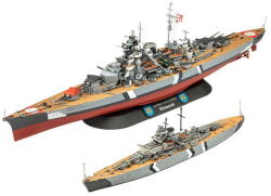 Revell Gift Set The Legendary Bismarck (1: 700 & 1: 1200) makett hajó (05637) (05637)