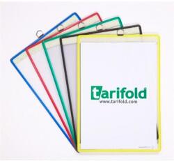 Tarifold Bemutatótábla, acélkeretes, függő, A4, álló, fém fülecskével, TARIFOLD, kék, 5db/cs (F154501) - nyomtassingyen