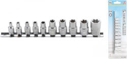 BGS technic BGS DIY 1/4" -3/8" Dugókulcs fej készlet, E-Torx | E4 - E16 | 10 darabos (BGS 9548)