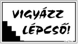 Gungl dekor Piktogram Vigyázz lépcső! fehér (000/ 480F) - nyomtassingyen