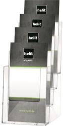 Helit Prospektustartó, asztali, 1/3 A4, 4 rekeszes, HELIT (H2352002) - nyomtassingyen