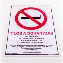 Gungl dekor Piktogram Tilos a dohányzás! többnyelvű fehér új (040) - nyomtassingyen