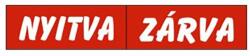 Gungl dekor Piktogram Nyitva-zárva (kétold. tábla) piros (016/ P)