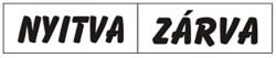 Gungl dekor Piktogram Nyitva-zárva (kétold. tábla) fehér (016/ F) - nyomtassingyen
