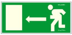 Gungl dekor Piktogram Menekülési irány balra zöld (FLUOR. ) (300 / 30) - nyomtassingyen