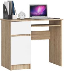 AKORD Balkezes számítógépasztal P77_90 - sonoma/fehér (AKO-IP0PBIUSONBIAPIKSLEW)