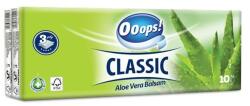 Ooops! Papír zsebkendő, 3 rétegű, 10x10 db, OOOPS "Classic", aloe vera (KPC30101161) - nyomtassingyen