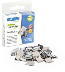 Rapesco Utántöltő kapcsok, rozsdamentes acél, RAPESCO, "Supaclip 40" ezüst, 200db/doboz (CP20040S) - nyomtassingyen