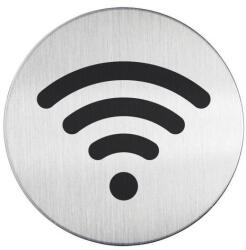 Durable Piktogram, információs tábla, átmérő 83mm, WIFI Durable ezüst (478523) - nyomtassingyen