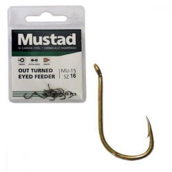 Mustad Ultra Np Out Turned Eyed Feeder 14 10db Füles, Szakállas Pontyozó Horog (M4260014)