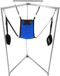 VIP Sling Pack Kék Sztreccs Pántos Sling Táska Szürke Vázszerkezettel - Stílusos és Prémium Intim Kiegészítő - szexvital