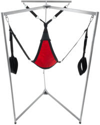 VIP Sling Pack Kit Sling - piros textil háromszög alakú, szürke kerettel - szexvital