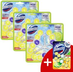 Domestos Power5 WC frissítő blokk Lime (9x50g) + Ajándék Domestos Duo WC blokk