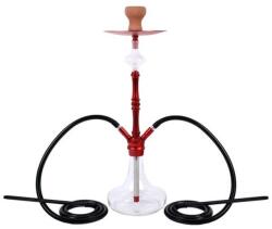 Padonio Piros színű vízipipa 66 cm - 2 csöves (PAD-30535)