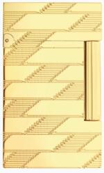 S.T. Dupont Aranyozott S. T. Dupont Ligne 2 Monogram 1871 Gold szivar öngyújtó - Jellegzetes csíkos mintával (C16178)