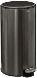5five Cos gunoi cu pedala Delta, metalic, negru fume, 30 litri, 31, 5 x 31, 5 x H62 cm Cos de gunoi